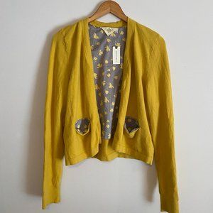 NWT Anthropologie Yellow Cardigan (Size M)